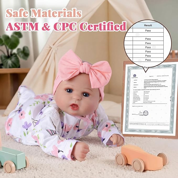 BABESIDE Lifelike Reborn Baby Dolls Dara - 20 Inch Realistic-Newborn Baby Doll Girl Handmade Real Life Baby Dolls with Clothes and Toy Accessories Gift for Kids Age 3+