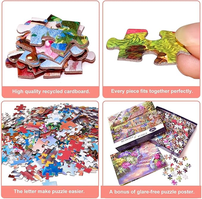 Jigsaw Puzzles for Adults 1000 Pieces, Home Interlock Perfectly No Dust, Home Decors Family Challenge Toys for Men Women Elders Seniors (27.5"x19.6"), 1:1 Poster