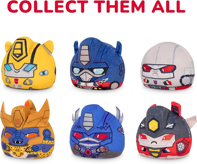 TeeTurtle Transformers Series Reversible Plushie Mystery Box - 3-Inch Mini Two-Sided Blind Box Plush with Embroidered Details – Cute Collectible Surprise Toy for Kids, Teens, and Adults