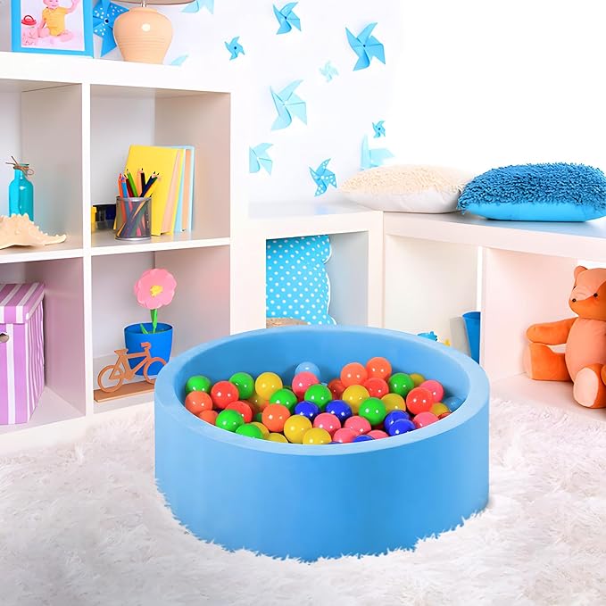 MW SPORTS Ball Pit Balls for Kids and Toddlers, Plastic Crush Proof, Phthalate & BPA Free, in Reusable Mesh Storage Bag, Assorted Colors (200 Balls)
