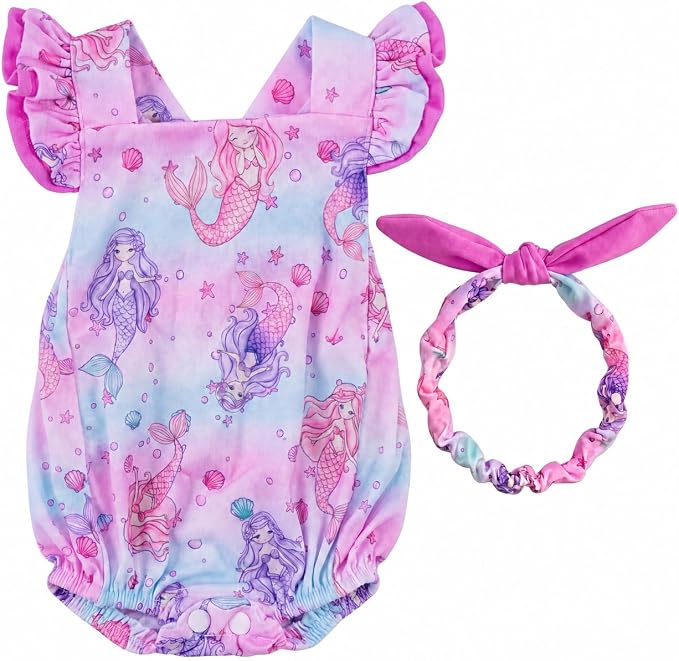 BABESIDE Reborn Baby Doll Clothes for 18-20 Inch Dolls,Mermaid Outfit Set, Cute Baby Doll Accessories for Reborn Girl Dolls