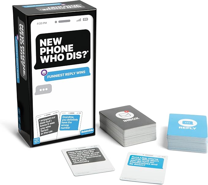 New Phone, Who Dis? by Relatable – Offline Text Message Party Game - Spicer Edition Party Game, Funny Social Icebreaker for Groups, and Summer Fun for Game Night, Includes 50 Inbox & 250 Reply Cards