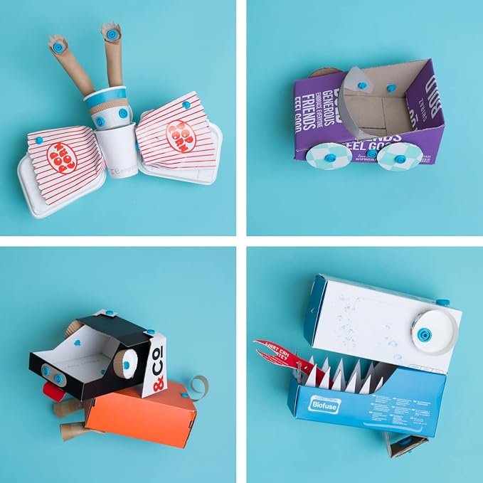 Makedo SCRU+ 120 | Top Up Your Toolbox! 120 piece Set | Connect 4 to 6 Layers of Cardboard | STEM and STEAM Educational Toys for Kids | At Home Play and Classroom Learning