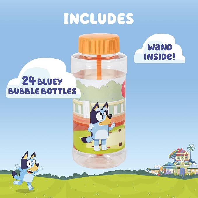 BLUEY 4-Ounce Bubbles Party Toy with Wand (Pack of 24)
