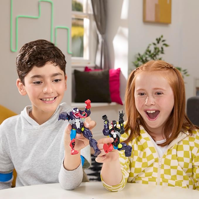 Spider-MAN Marvel MixMashers Venom vs. Venomized, Custom Action Figure & Accessories 2-Pack, 5-Inch-Scale Super Hero Toys for Kids Ages 4+ (Amazon Exclusive)