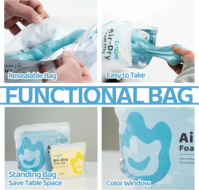 Yellow Air Dry Foam Clay 1.1lbs/500g - Soft Modeling Clay for Art Projects, Cosplay Props, DIY Crafts (Light Weight & Easy to Use)