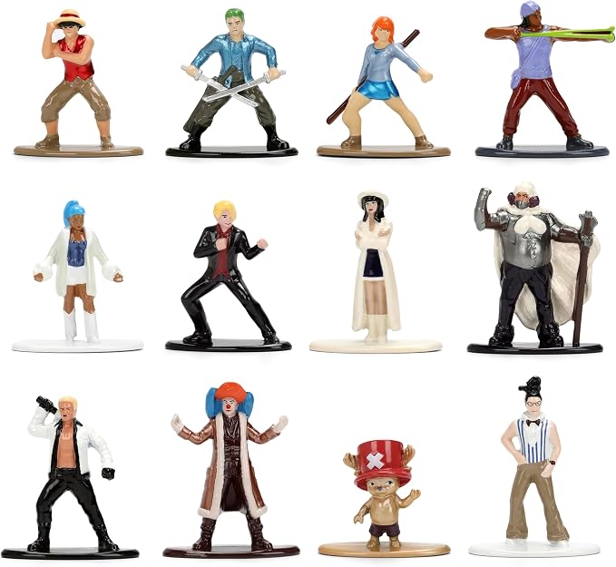 Jada Nano Metalfigs One Piece Netflix 12-Pack Series 1 Die-cast Collectible Figures