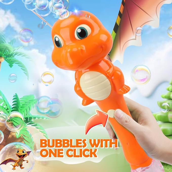 Chridark Dinosaur Bubble Wand Toys for Kids Age 3 4 5 6 7 8 Years Old: Bubbles Machine for Kids, Toddler Outdoor Toys, Gifts Birthday Presents for 3 4 5 6 Year Old Boys Girls