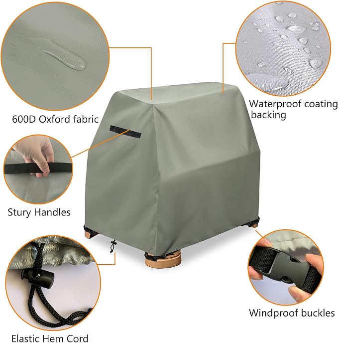 Kids Water Table Cover,Outdoor Heavy 600D Waterproof Anti-UV Dustproof Kids Water Play Table Cover,Compatible with Step2 Rain Showers Splash Pond Toddler Water Table,Grayish Green,Cover Only