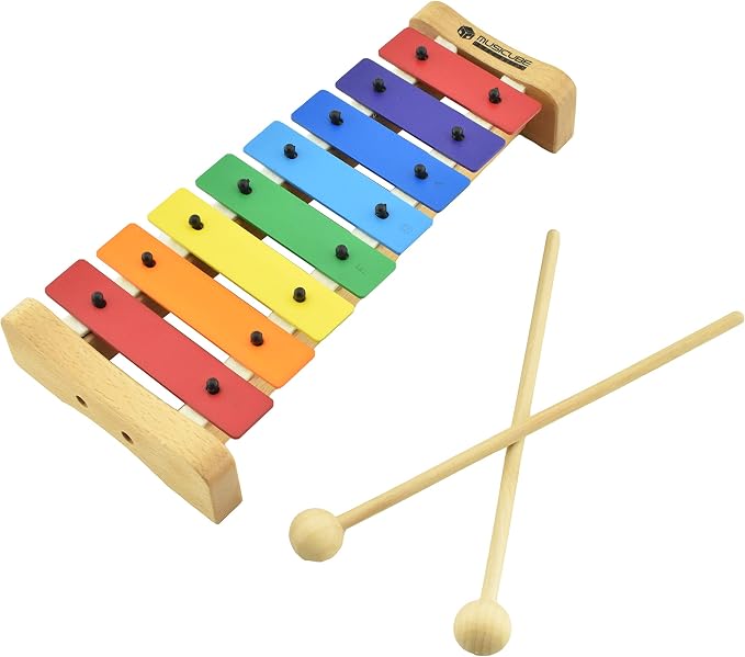 Xylophone with Harmonica for Kids Orff Instruments Wooden Xylophone with Mallets Toddler Baby Musical Instrument Educational Music Toys Christmas Day Gifts for Boys Girls