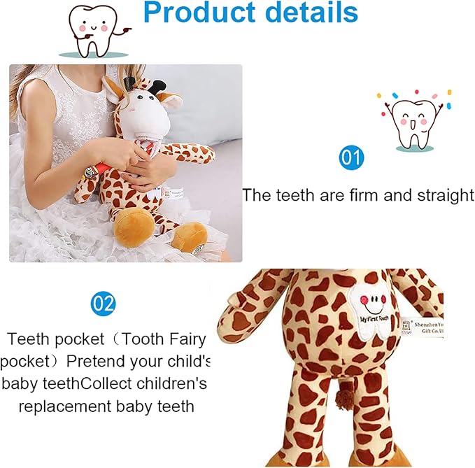 Tooth Fairy Plush Doll, Dental Stuffed Oral Health Presentation Puppet Doll Tooth Fairy Dental Educational Plush Small Size Doll with Teeth for Kids Chidren Boys Girls