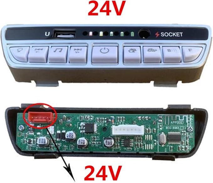 24V Children's Electric Vehicle Power Supply Central Control Switch Multi-Function Bluetooth Connection Music Power Supply Display Circuit Board Center Panel Electric Toy Car Replacement Parts