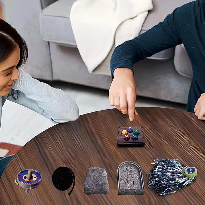 ReeRaa Gonggi Korean Game, Tossing Set (Korean Traditional Play Game) Jebi chagi Stone catching Biseokchigi Paeng-y DDAKJI & Family & Party, Easter Basket Stuffers, Christmas (1 Set)