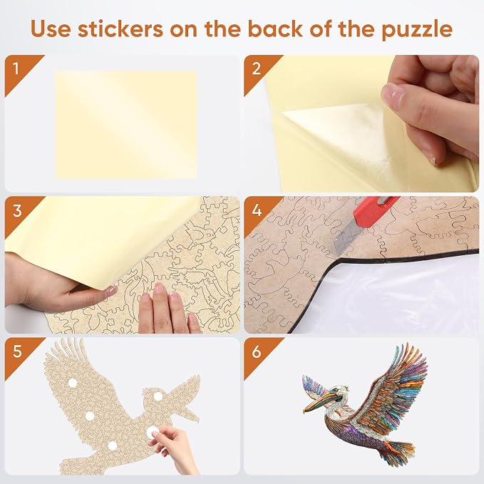 Wooden Puzzles for Adults Cormorant Bird Jigsaw Puzzles,300 Pieces 5MM Thick, Unique Shaped Cormorant Bird Puzzle Family Game Gift for Adults and Kids, 15.6 x 15.4 Inch