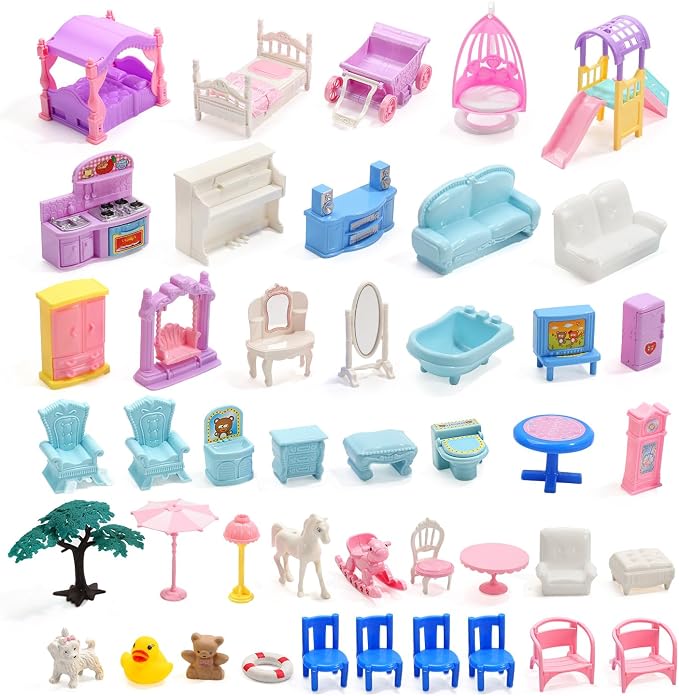 Huge Dollhouse for Girls, 11 Rooms Pretend Play Doll House Gift for Girls Aged 3-10