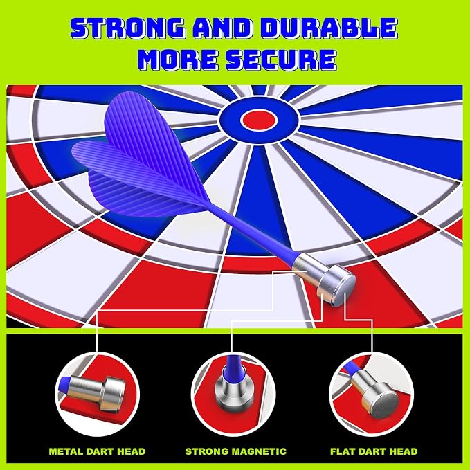 Magnetic Dart Board for Kids Indoor Outdoor Kids Games and Party Games, Christmas Birthday Gifts Toys for Boys Age 3-12