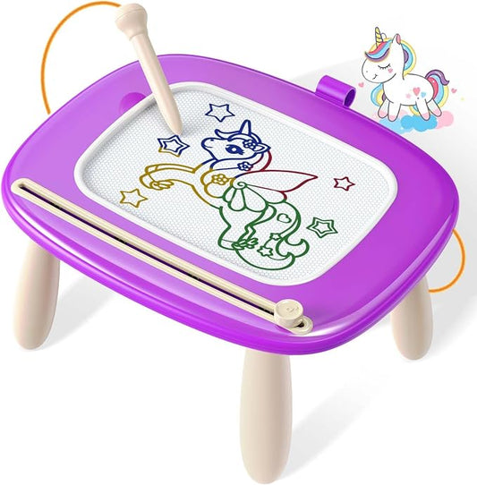 Seimome Doodle Board for Toddler Toys Age 1-3, Magnetic Writing Board, Preschool Learning and Educational Toys for 1 2 3 Years Old Girl Boy Gift for Birthday- Purple