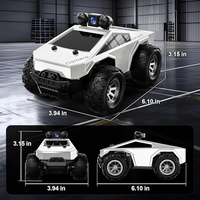 1:28 RC Cars Remote Control Car with 720P HD FPV Camera, All-Terrain RC Truck with Body Light Rechargeable Battery, Vehicle Toy Gifts for Adults Kids Boys and Girls