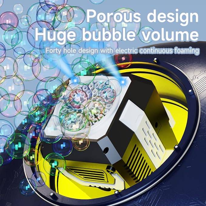 2026 Bubble Blower with LED Lights Automatic Bubble Machine Operated by USB or Battery,for Wedding/Outdoor Party Essential Toy Kids Birthday Gift