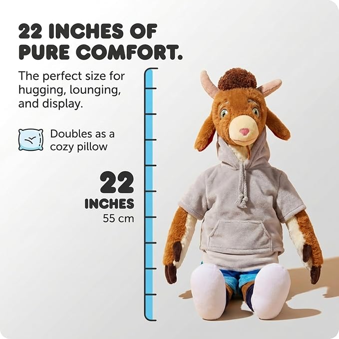 Jay Franco Space Jam Goat 22 Inch Plush Stuffed Animal Pillow Buddy - Super Soft Microfiber, Machine Washable, Embroidered Details, Cozy Kids Gift for Space Jam Fans (Officially Licensed)