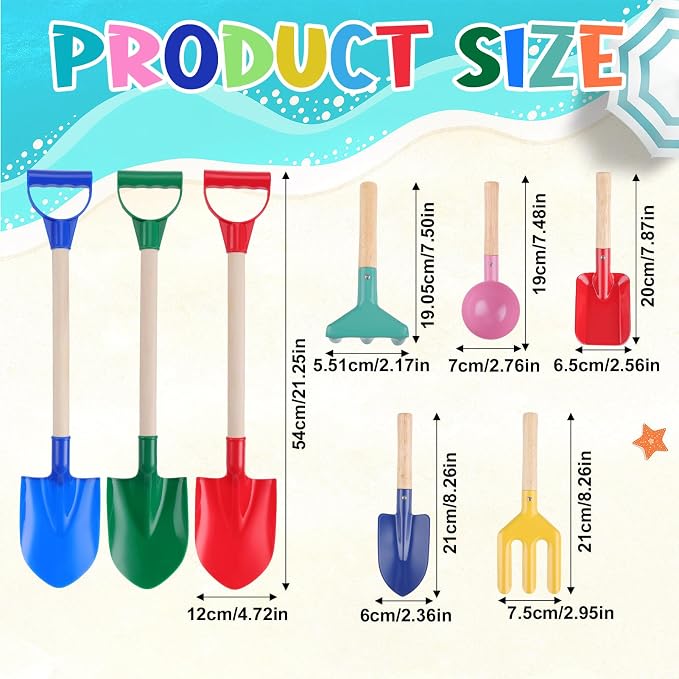 13 Pack Beach Bucket Shovels Toys for Kids,Collapsible Beach Sand Toys Beach Pails and Shovels Set for Toddlers Kids Sand Bucket and Mesh Shovels with Mesh Bag Travel Beach Toys Kit Age 3-10