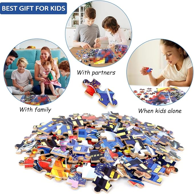 100 Pieces Jigsaw Puzzles for Kids Ages 4-8,Cool Spider Toy Puzzles,Kid Boys Girls Children Learning Educational Puzzless Portable Box Pack Toys