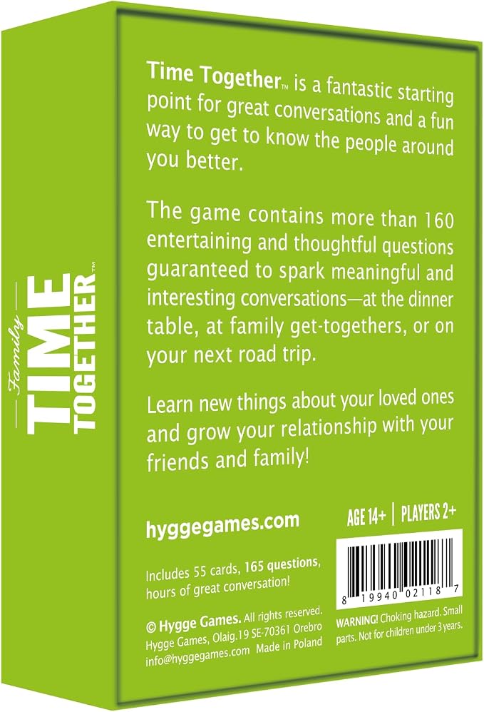 Hygge Games Time Together Family Game – Fun Conversation Starters Card Game for Families,