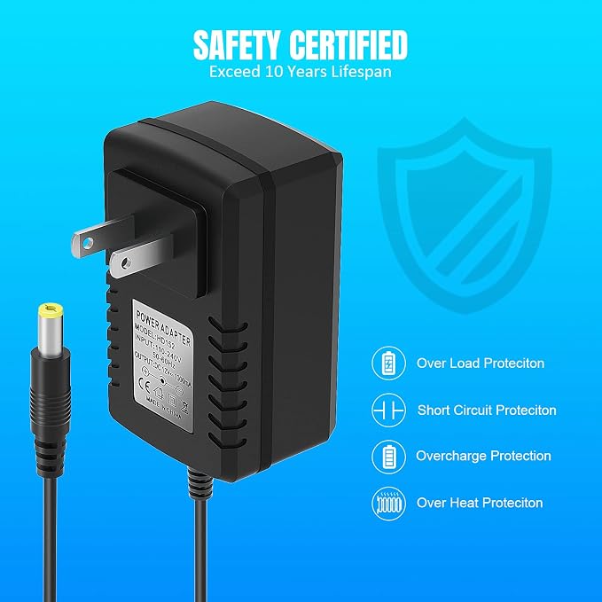 12V Charger for Kids Ride On Car Toys Best Choice for SUV Kid Trax Dynacraft Bumper Kidzone Jeep Tractor 12 Volt Universal Battery Charger