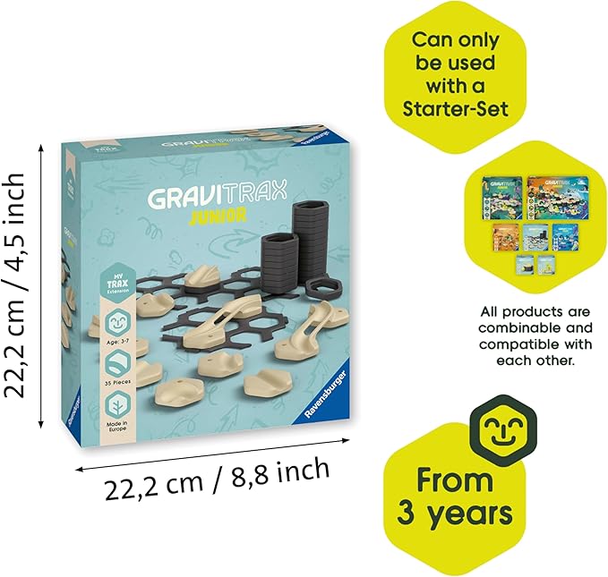 Ravensburger GraviTrax Extension Trax - Marble Run, STEM and Construction Toys for Kids Age 3 Years Up - Kids Gifts