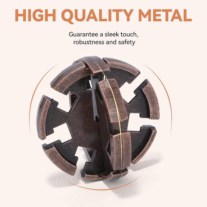 8 Pcs Brain Teaser Puzzles for Adults Teens - Metal Puzzles 3D Puzzle Game Toys for Adults Teens - Unlock Interlocking Puzzle Adult IQ Education Smart Toys