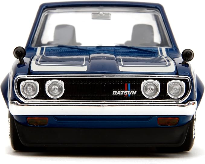 Jada Toys JDM Tuners 1:24 Scale Die-Cast 1972 Datsun 620 Pickup – Opening Doors, Detailed Interior, Rubber Tires, Collectible for Ages 8+(Gloss Blue)