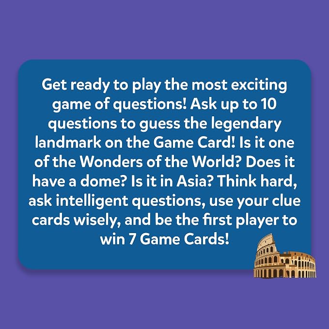 Skillmatics Guess in 10 Legendary Landmarks, Educational Travel Toys for Boys, Girls, and Kids Who Love Card Games, Board Games, Geography and History, Trivia, Gifts for Ages 8, 9, 10 and Up
