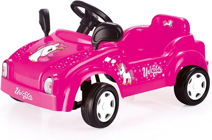 DOLU Pedal-Powered Unicorn Ride-On Car, Magical Kids Toy Vehicle with Built-in Horn, Indoor/Outdoor Riding Fun for Toddlers Ages 3+ Years