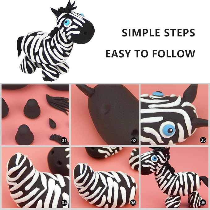 Cutedeer White Air Dry Clay, 3.3lb Foam Modeling Clay, Soft Squishy Molding for Kids Adults, Arts & Crafts Project Slime Supplies(3.3lb - 3 Pack, White)