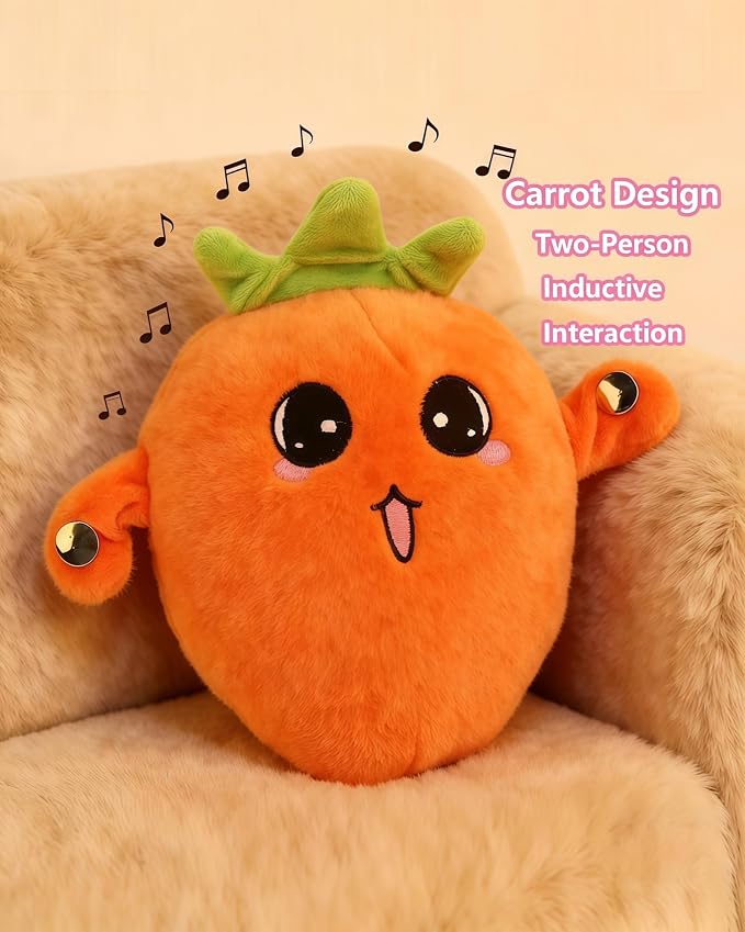 Baby Musical Sensory Toy,nteractive Musical Plush Toy with Sounds，Sensory Activity Learning Educational Kid Toy,Fun Christmas and Birthday Gifts Suitable for Multiplayer interaction (Orange Radish)