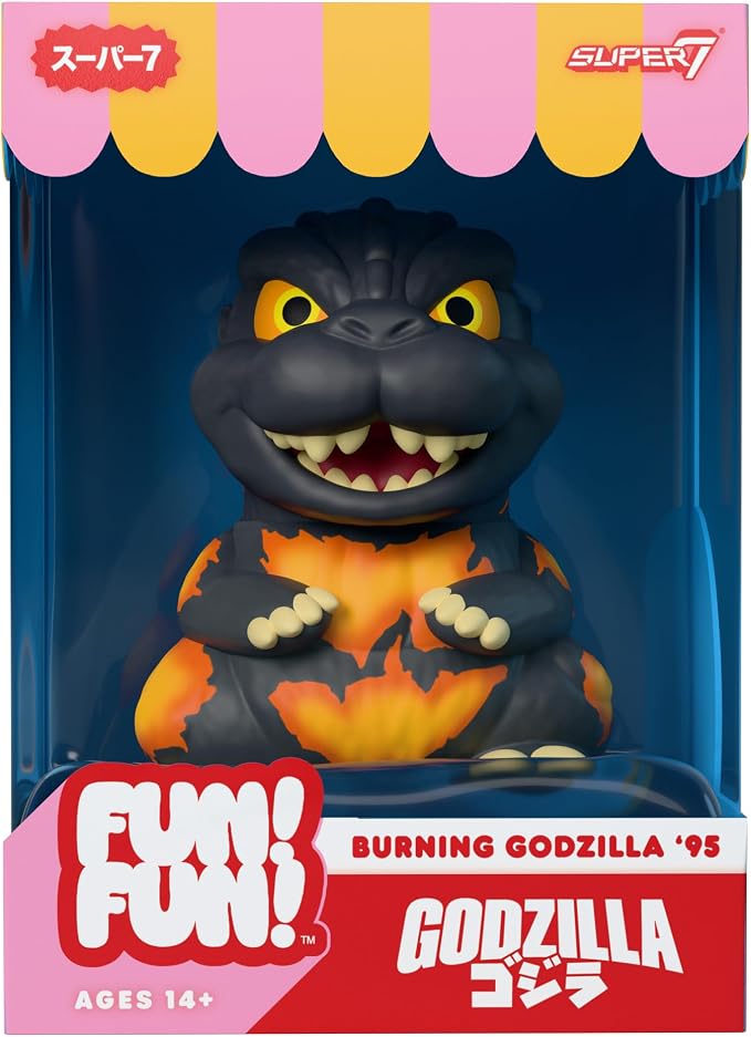 Super7 Fun! Fun! Toho Burning Godzilla '95 Vinyl Figure - 5" Toho Godzilla Action Figure - Classic Movie Collectibles and Retro Toys