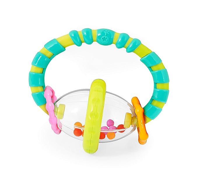 Bright Starts Little Shakers 6pc Gift Set, Easy-Grasp Oball Technology, Baby Rattles, Balls and Teethers, On-The-Go Toys, Lightweight, Unisex, Newborn+