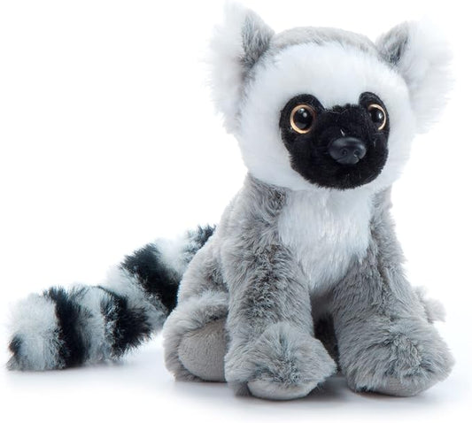 The Petting Zoo Ring-Tailed Lemur Stuffed Animal Plushie, Gifts for Kids, Wild Onez Babiez Zoo Animals, Lemur Plush Toy 6 inches