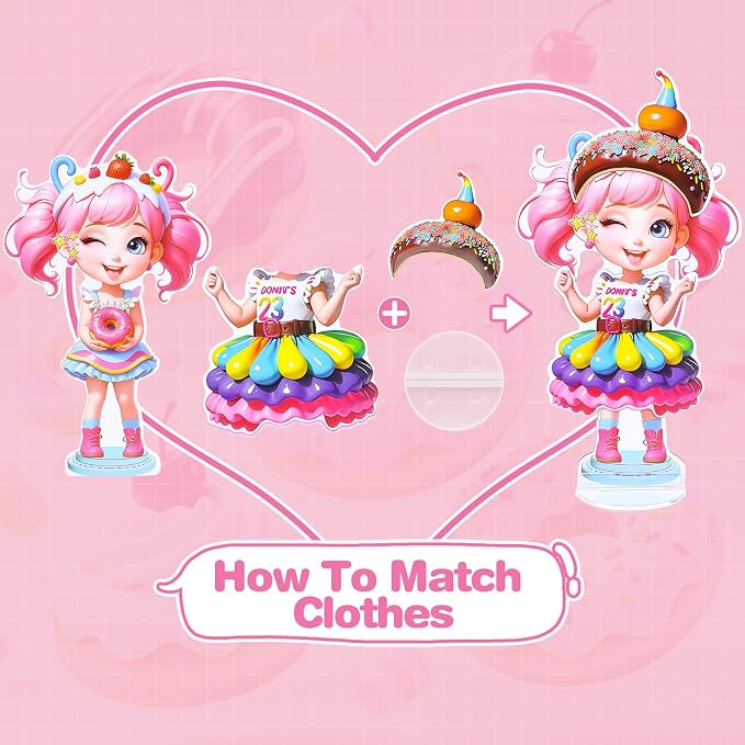 PainZieteg Magnetic Dress Up Dolls,Paper Dolls for Girls, Kids DIY Princess Magnetic Dress-Up Doll for Girl Birthday (Dount Elf)
