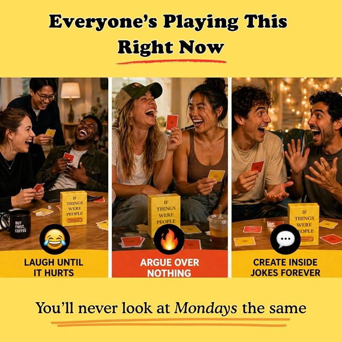 If Things were People – Funny Card Game for Family Game Night, Teens & Adults | Hilarious Debate Party Game for Families, Friends, Date Night & Parties | Easy to Learn | 2+ Players