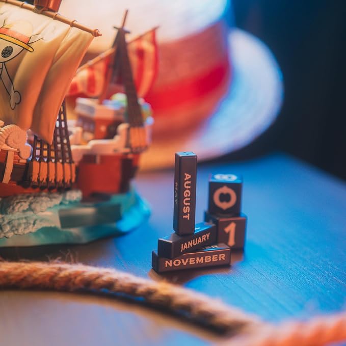 One Piece Going Merry Ship Figure – Anime Collectible Desk Calendar – One Piece Decor & Gifts for Anime Fans – Official Merchandise