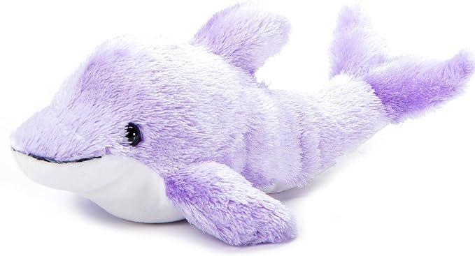 The Petting Zoo Purple Dolphin Stuffed Animal Plushie, Gifts for Kids, Scoopz Sealife Animals, Dolphin Plush Toy, 10 inches