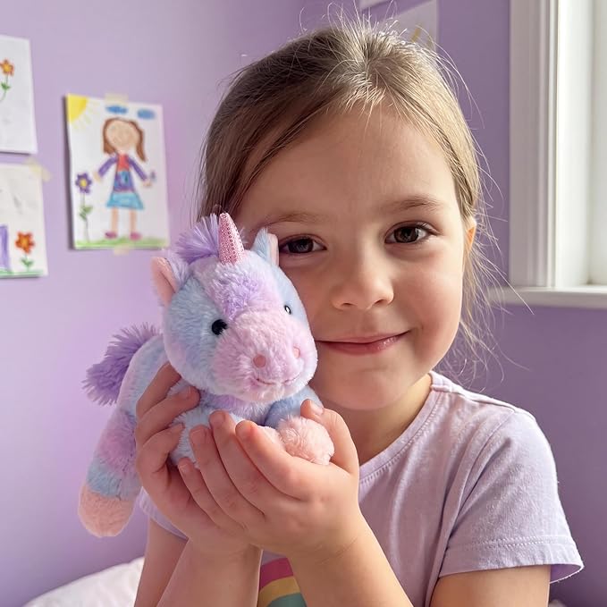 PEACH CAT Unicorn Stuffed Animal Cute Plushies Small Plush Toys Birthday Gifts for Girls Boys Kids Purple