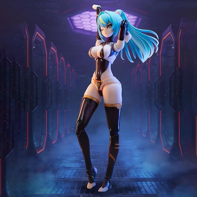 Pipigirl 1/12 Scale Plastic Model Action Figures Kits, Armed Battle Angels Misty Rain, 6 in Anime Collectible Action Figures