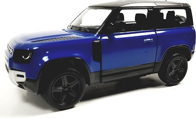 KiNSMART - Land Rover Defender 90 1:36 Scale 5" Die Cast Metal Model Toy SUV (Sky Blue)