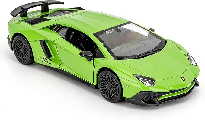 TGRCM-CZ 1/36 Scale Lamborghini Aventador LP700-4 Casting Car Model, Zinc Alloy Toy Car for Kids, Pull Back Vehicles Toy Car for Toddlers Kids Boys Girls Gift (Green)