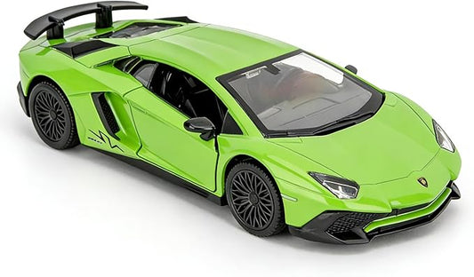 TGRCM-CZ 1/36 Scale Lamborghini Aventador LP700-4 Casting Car Model, Zinc Alloy Toy Car for Kids, Pull Back Vehicles Toy Car for Toddlers Kids Boys Girls Gift (Green)