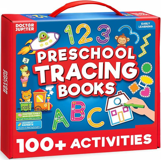 Doctor Jupiter Preschool Tracing Books for Toddlers, 3+ Year Old Kids — Learning Activity Books, Educational Toys, 100+ Wipe Clean Preschool & Kindergarten Activities