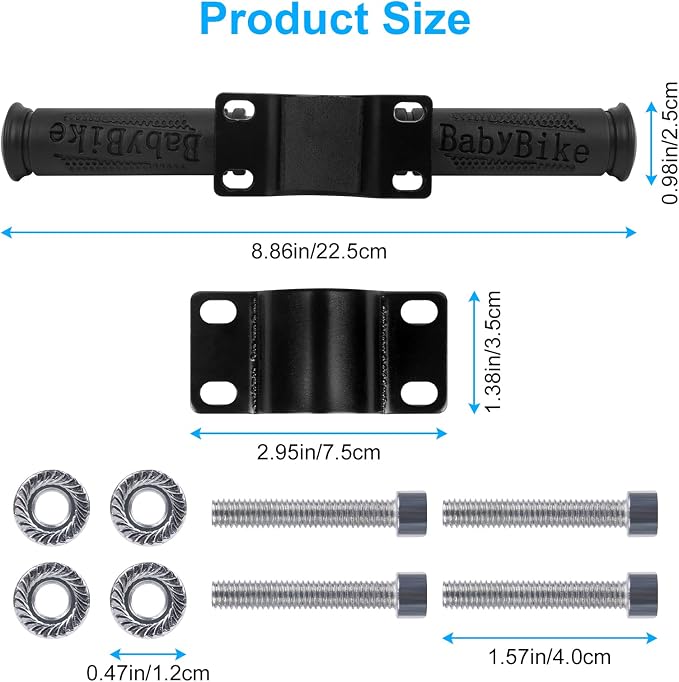 Ainiv Electric Scooter Handlebar for Kids, Child Safe Handrail, Adjustable Children's Handle Grip, Aluminum Alloy Armrest Handle Bar for Xiaomi Mijia M365 Electric Scooter Skateboard Accessory Parts