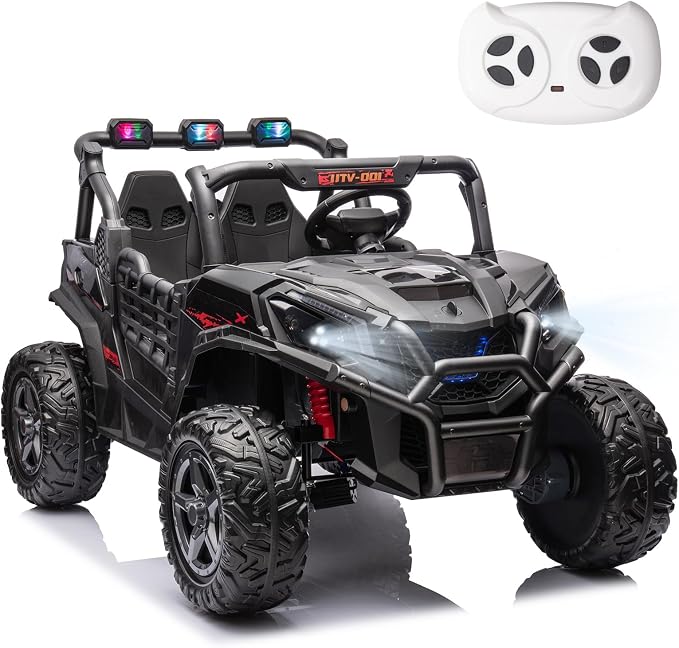 4WD UTV 24V Ride On Toys for Big Kids Ride On 2 Seater Ride On Toys Kids | 2 Seater Ride On Car for Kids Side-by-Side UTV Electric Cars for Kids Electric Ride Car Ride On Toys for Kids 4-8